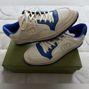 NEW! $950 Gucci MAC80 Low Top Sneakers Off White Blue 13